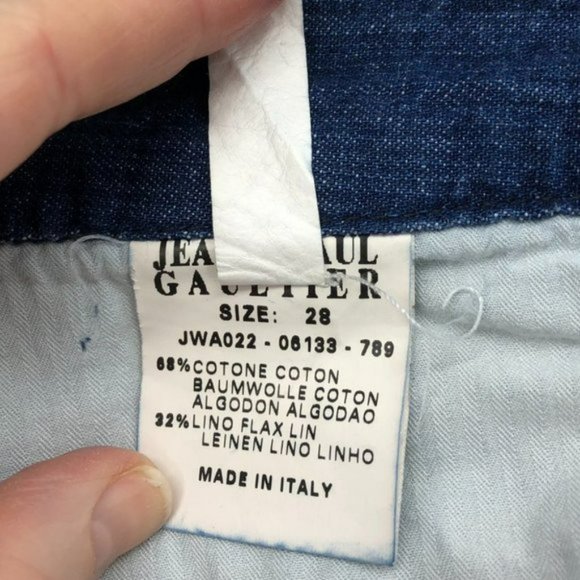 Jean Paul Gaultier Vintage Boot Cut Blue Jeans size 28 - Picture 6 of 7